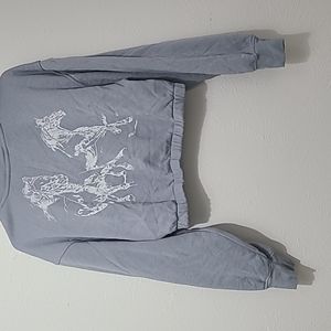 H&M Cropped Wild West Sweatshirt